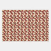 ピンク＆アイボリーの牡丹 ラッピングペーパーシート (正面3)