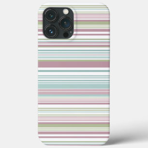 ピンク+アクア+ミント+春の雨+マーブルのストライプ iPhone 13 PRO MAXケース