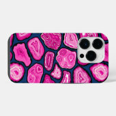ピンク アゲート スライス iPhoneケース (裏面横)