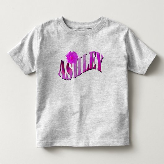 ピンク・アシュリー・ガールズの名前 トドラーTシャツ (正面)