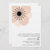 ピンク·アネモネ·ウェディング·インベイト：花嫁の親から 招待状 (正面/裏面)