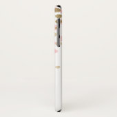 ピンク・アンド・ゴールド・フォイル・ガーリー紙吹雪・モノグラム Case-Mate iPhoneケース (裏面/左)