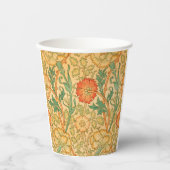 ピンク・アンド・バラ：ウィリアム・モリス著 紙コップ (正面)