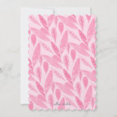 ピンク&イエローのスロッス誕生日パーティー 招待状 (裏面)