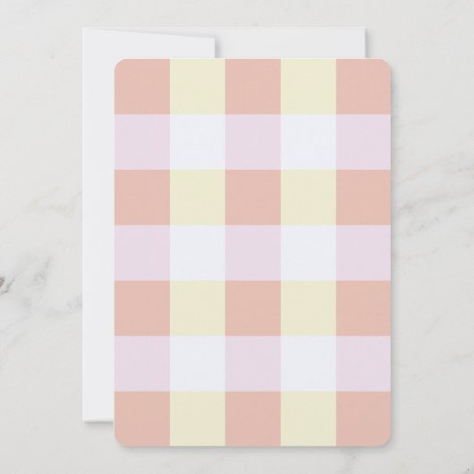 ピンク&イエローカボチャ女の子ベビーシャワー 招待状 (裏面)