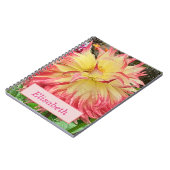 ピンク&イエローダリアスパイラルノートブック ノートブック (左側)