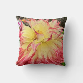 ピンク&イエローダリア クッション