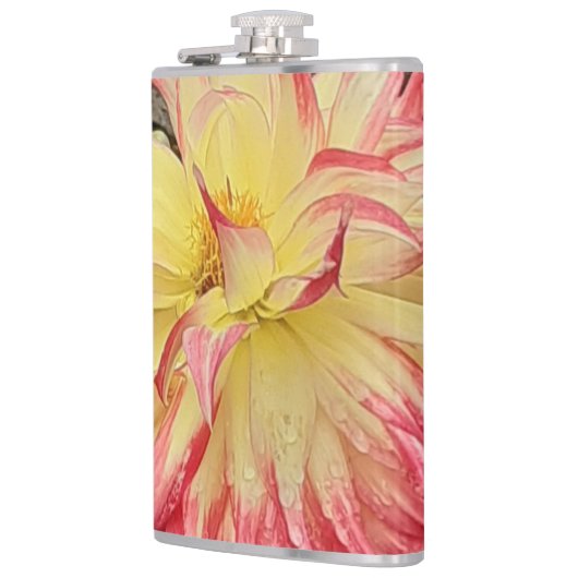 ピンク&イエローダリア フラスク (左)