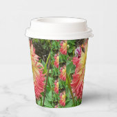 ピンク&イエローダリア 紙コップ (右)