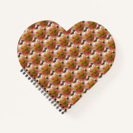 ピンク&イエローチューリップハート ノートブック