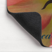 ピンク&イエローチューリップ マウスパッド (コーナー)