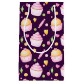 ピンク&イエローバレンタインデートカップケーキ スモールペーパーバッグ (正面)