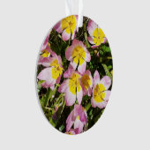 ピンク&イエローフラワーアクリルオーナメント オーナメント (正面)