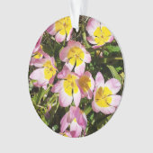 ピンク&イエローフラワーアクリルオーナメント オーナメント (正面)
