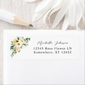 ピンク&イエローフローラ差出人住所ラベル2 ラベル (インサイチュ)