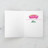 ピンク&イエローマザーズデイチューリップ写真アーチ カード (内部)