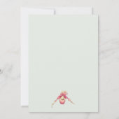 ピンク/イエローレディースリッパーオーキッドグリーン結婚ズ 招待状 (裏面)