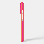ピンク+イエロー おしゃれ ストライプ柄 デザイン Case-Mate iPhoneケース (裏面 / 左)