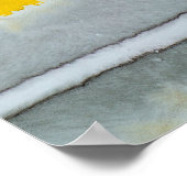 ピンク、イエロー、グレーの抽象ポスター ポスター (角)