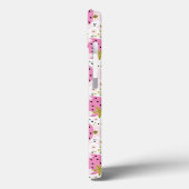 ピンク・イチゴ・カスタム・モノグラム Case-Mate iPhoneケース (裏面 / 左)