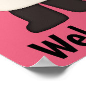 ピンク・ウェルカム・スクール・ガール・パンダのポスター ポスター (角)