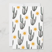 ピンク ウエスタン ハウ ザ ウエスト ワズ ワン 1歳の誕生日 招待状 (裏面)