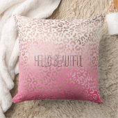 ピンク·ウォーターカグラデーションラー·レオパード·プリパーソナライズされたント クッション (ブランケット)