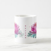 ピンク・ウォーター・カラー・ロータス・フラワー(名称) コーヒーマグカップ (中央)