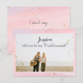 ピンク・ウォーター・カラー・金ゴールド・ブライドメイド提案写真 シーズンポストカード (正面/裏面)