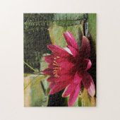 ピンク·ウォーター·リリー ジグソーパズル (縦)