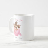 ピンク・ウォーター・最高のカラー・マパーソナライズされたマ コーヒーマグカップ (正面左)