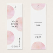 ピンク・ウモダンォーターカラーソーシャルメディア・プライスラベル (正面&裏面)