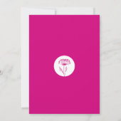 ピンク | エレガントな野生の花 ウェディング 招待状 (裏面)