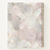 ピンク&エレガントグレーマーブルラグジュアリーマリファナスパブリック ノートブック (裏面)