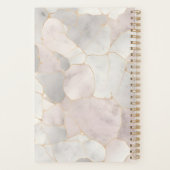 ピンク&エレガントグレーマーブルラグジュアリーマリファナスパブリック プランナー手帳 (裏面)