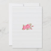 ピンク&エレガントホワイトローゼベビーシャワー 招待状 (裏面)