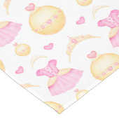 ピンク&エレガント金ゴールドウォーターカラープリンセスティアラ ショートテーブルランナー (コーナー)