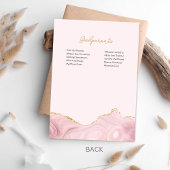 ピンク&エレガント金ゴールドエンジェルバプテスマ&《キリスト教》洗礼式や命名式イン 招待状