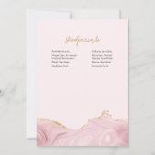 ピンク&エレガント金ゴールドエンジェルバプテスマ&《キリスト教》洗礼式や命名式イン 招待状 (裏面)