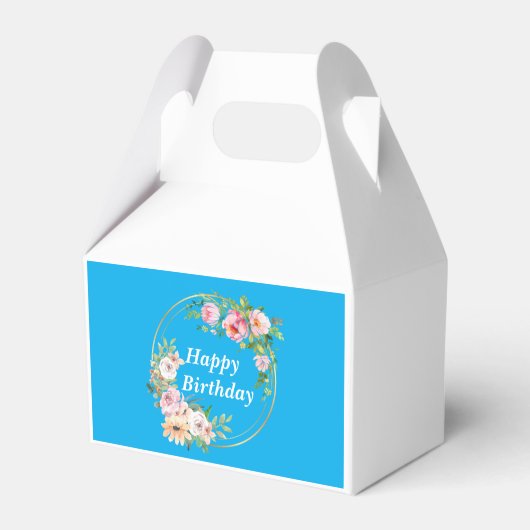 ピンク&エレガント金ゴールドフラワーリースお気に入りボックス フェイバーボックス (正面サイド)