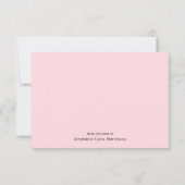 ピンク エレガント ティファニー パールズ ファンシー パーティー ステーショナリー サンキューカード (裏面)