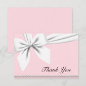 ピンク エレガント ティファニー パール ファンシー パール サンクス サンキューカード (正面/裏面)