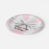 ピンク エレガント ファンシー ティファニー 誕生日 テーブルウェア ペーパープレート (アングル)