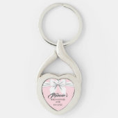 ピンク エレガント ファンシー ティファニー 誕生日 記念品 キーホルダー (正面)