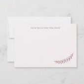 ピンク エレガント ボーホー ブライダル シャワー Thank You ノート (裏面)