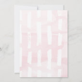 ピンク エレガント 水彩 モダン ベビーシャワー 招待状 (裏面)