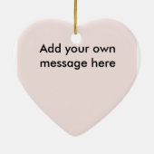 ピンク·エンジェル·ハート·ベビーの第1回クリスマス セラミックオーナメント (裏面)