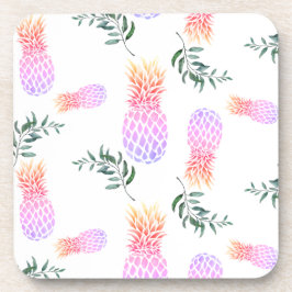 ピンク&オレンジのパイナップル コースター