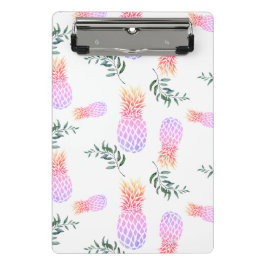 ピンク&オレンジのパイナップル ミニクリップボード