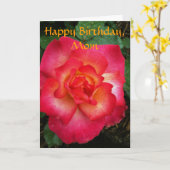 ピンク/オレンジバラ カード (黄色い花)